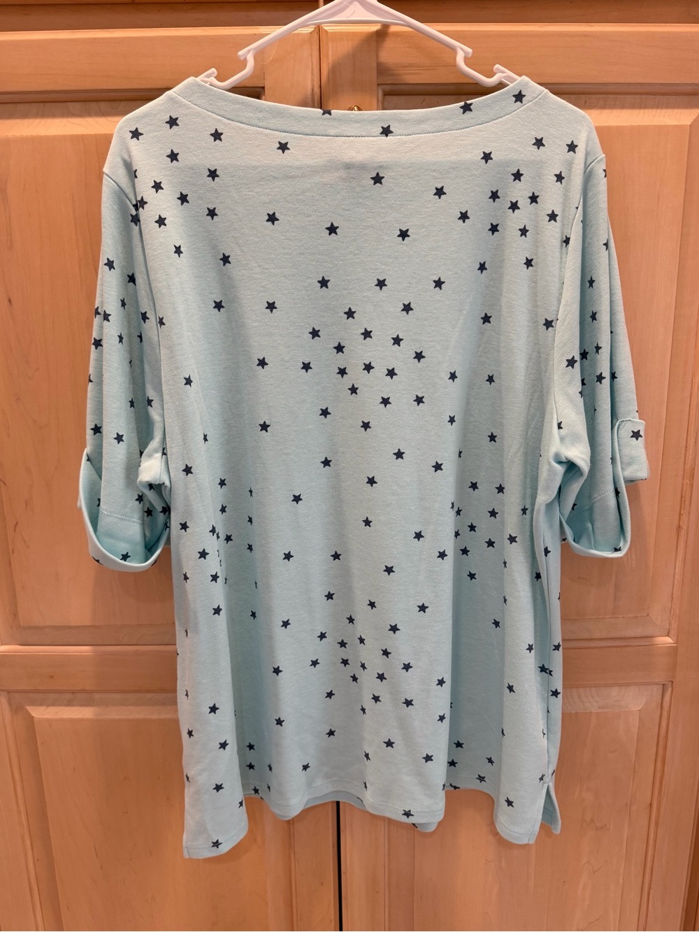 Style & Co. Aqua Star-Print Short Sleeve Tee 3X - Picture 3 of 3